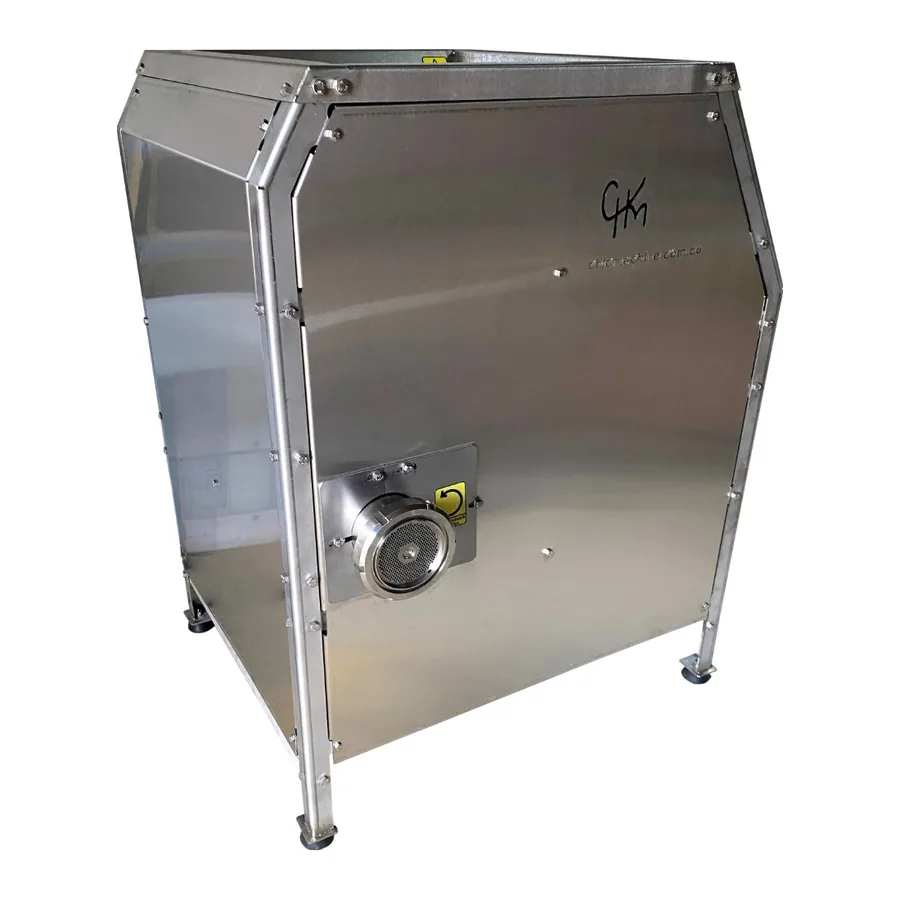Molino industrial de maíz Chicmachine con carcasa cerrada en acero inoxidable y salida frontal